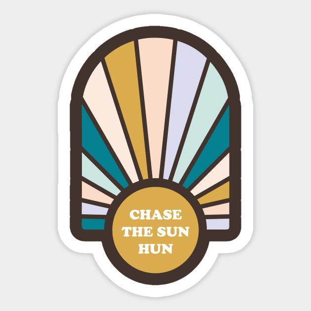 Chase the Sun Hun Sticker by Duchess Plum